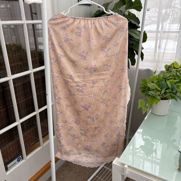 Floral Satin Midi Skirt, S, NWT - Picture 4 of 8